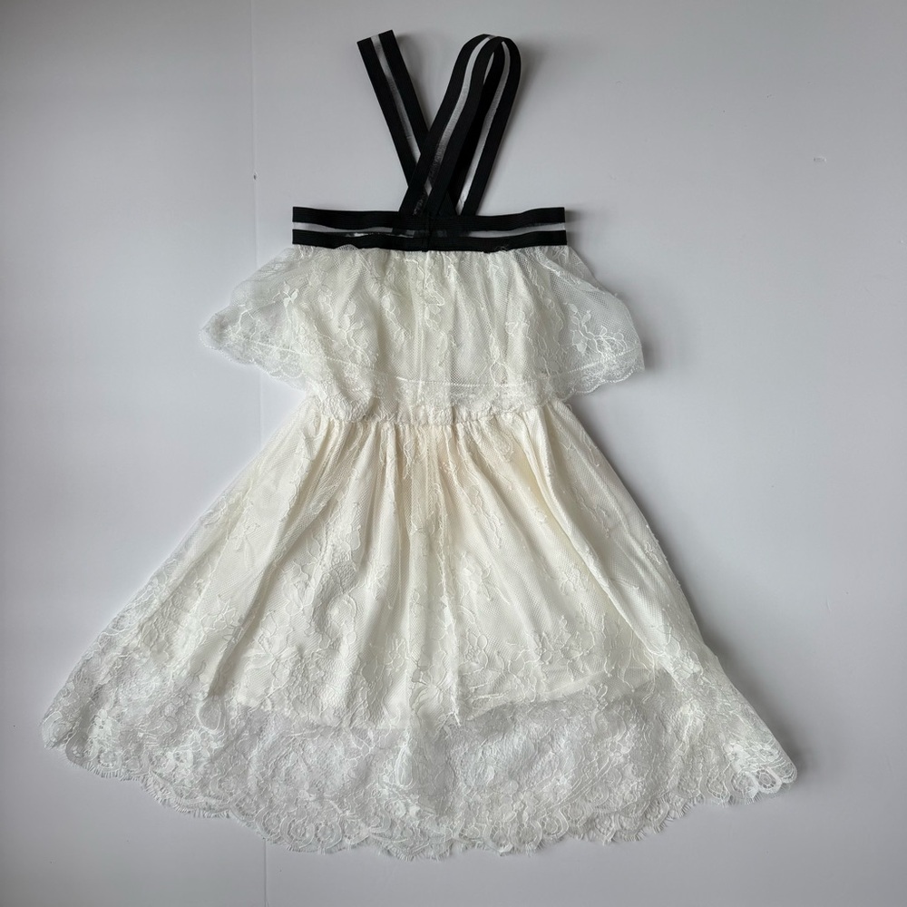 Little Edge Threads White Lace Racerback Dress Girls Size 3 NWT - Picture 2 of 5